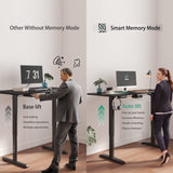 JWX Standing Adjustable Desk, 63 inches L Shaped Electric Standing Gaming Desk with Locking Wheels, Cup Holder, Headphone Hook, Cable Manager, Mouse pad, Carbon Fiber Textured Pane JWX