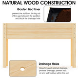 Wooden Raised Garden Bed with Legs, 48x24x30in Cedar Elevated Planter Box Outdoor with Bed Liners for Gardening, Backyard, Patio, Balcony, Grow Herbs and Vegetables Highpro