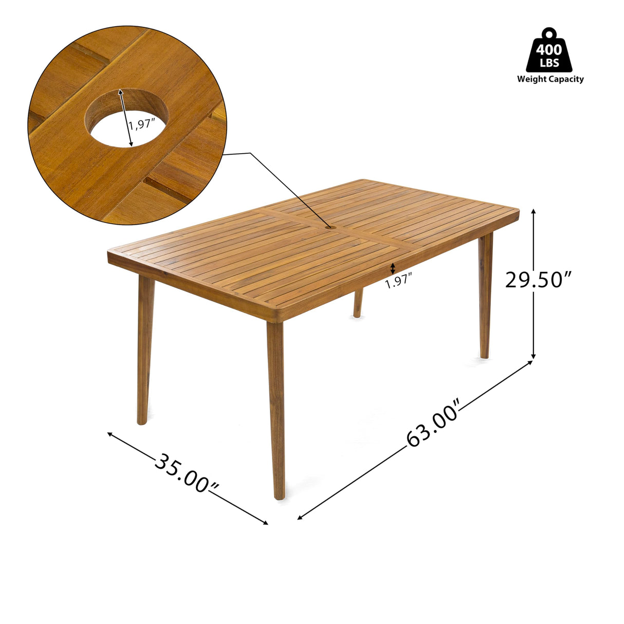 Christopher Knight Home Elko Acacia Wood Outdoor Dining Set for 6, Wooden 7 Piece Patio Dining Table Set, Outdoor Metal Dining Chair and Table Set with Cushion, Patio Furniture Set, Teak+Light Gray Christopher Knight Home