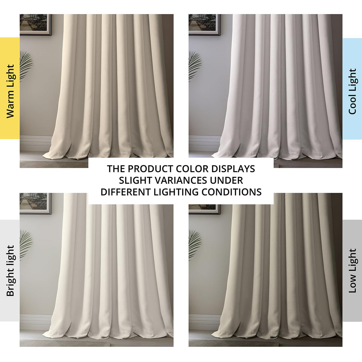 HPD Half Price Drapes Faux Linen Textured Room Darkening Curtains for Bedroom 108 Inches Long (1 Panel), 50W X 108L Curtains for Living Room Home Decor, Birch HPD Half Price Drapes