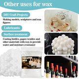 Paraffin Wax for Candle-Making - 430G White Paraffin Wax Beads Pellets for DIY Craft Projects,Candle Making,Canning,Waterproofing,Furniture Metal Preservation for Christmas,Halloween Decoration CARGEN