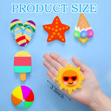 Sinmoe 12 Sets Arts and Crafts Set Painting Kit for Kids Unpainted DIY Ceramic Figurines Paint Your Own Figurines with 12 Magnet 2 Brushes and 1 Palette Ceramic Painting Kit for Toddler (Beach) Sinmoe