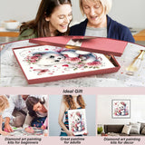 hill froeistung 5D Cartoon Bear Diamond Art Painting Kits for Adults,Pearl,Flower Diamond Art, DIY Full Drill Diamond Art Painting Set for Home Wall Decor Gifts (12X12 inch) hill froeistung