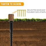 kdgarden Premium No Dig Ground Anchor Black U-Model Screw in Post Stake 27" Long Anchor Fits Full Sized 4"x4" Posts, Great for Mailbox Posts and Fence Posts Kdgarden