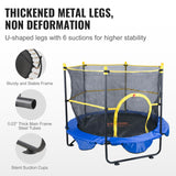 VEVOR 5FT Trampoline for Kids, 60" Indoor Outdoor Trampolines with Safety Enclosure Net, Basketball Hoop and Ocean Balls, Mini Toddler Recreational Birthday Gifts for 3+ Years Kids VEVOR