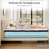 Ablyea Mattress King Size Bed 14 inch Hybrid Mattresses with Pocket Coils Springs, Pressure Relieve, Motion Isolation, Edge Support, CertiPUR-US & Oeko-TEX Certified Medium Firm Ablyea
