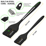 DE LINKAGE Silicone Basting Pastry Brush, Heat Resistant Cooking Brush for Oil and Sauce. BPA Free and Dishwasher Safe (2 Pcs). WoodArtSupply