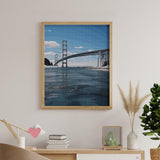 5D Diamond Painting Kits for Adult, Mackinac Suspension Bridge Diamond Art Kits for Beginners Fun DIY Crafts Round Diamond Art Canvas Home Wall Decor 16"x20" WoodArtSupply