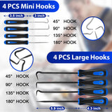Keze 17 Pcs Hook and Pick Set Auto Trim Removal Tool Kit,Clip Plier Remover Tool Gasket Scraper Telescoping Magnetic Pickup Tool for Automotive Repair and Car Body Door Panel Fastener Removal Keze