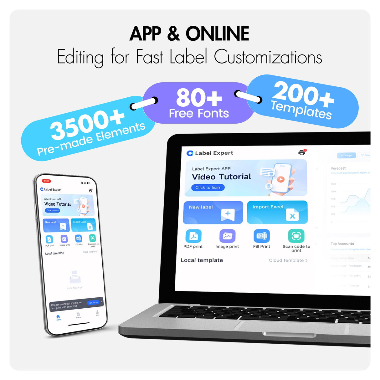 FLYFAR Bluetooth Thermal Shipping 4x6 Label Printer,Wireless Label Printer for Small Business,Support Windows,iOS,iPhone, Android,Used for Amazon,Shopify,Ebay,Ups,FedEx(White) FLYFAR