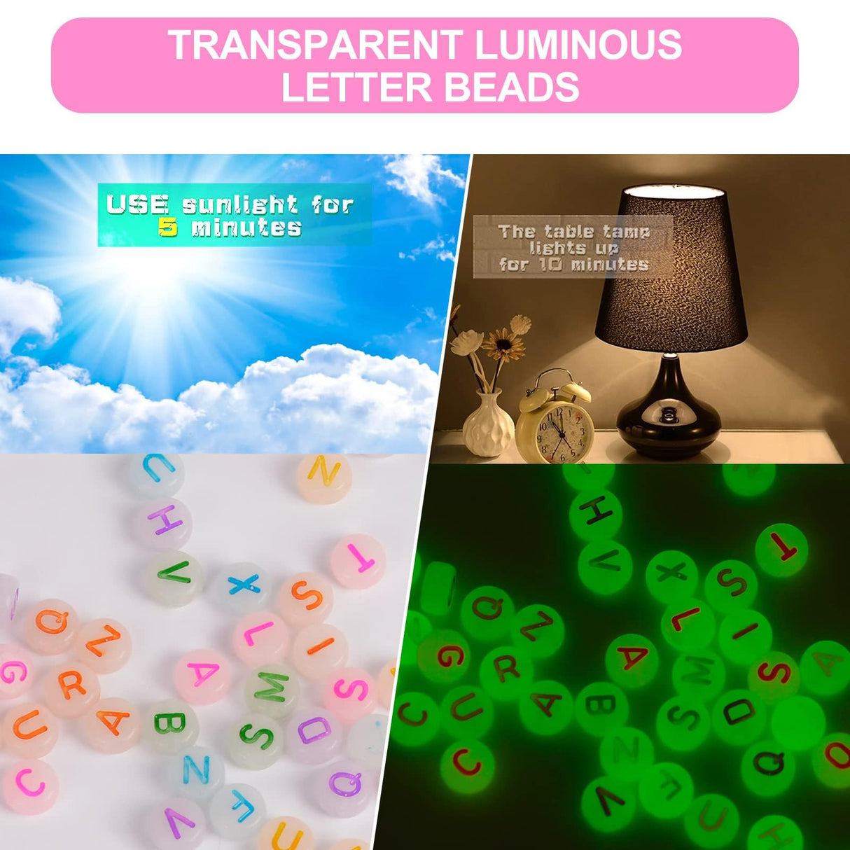 LZOUOWO Friendship Bracelet Kit Concert Bracelets Merch, 7200pcs Clay Beads for Bracelet Making Kit with Glow Beads Letter Beads and Smile Face Number Beads Jewelry for Crafts Gift LZOUOWO