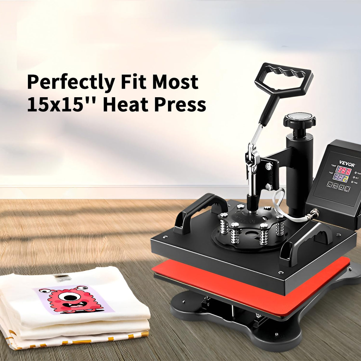 Heat Press Mat - 15x15 Inch Heat Resistant Insulation Silicone Pad for Heat Press Vinyl HTV Transfer Ironing VCHOMY