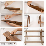 ZYP 51pcs 3-Tier Wood Earring Display Stand, Retail Jewelry Card Stand with Groove + 50 Cards Portable Ring Organizer Holder Showcase Racks for Business Home Using ZYP