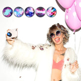 Weewooday 10 Pieces Phone Grip Holder Nebula Collapsible Phone Holder Self-Adhesive Sublimation Phone Holders for Smartphone and Tablets Weewooday