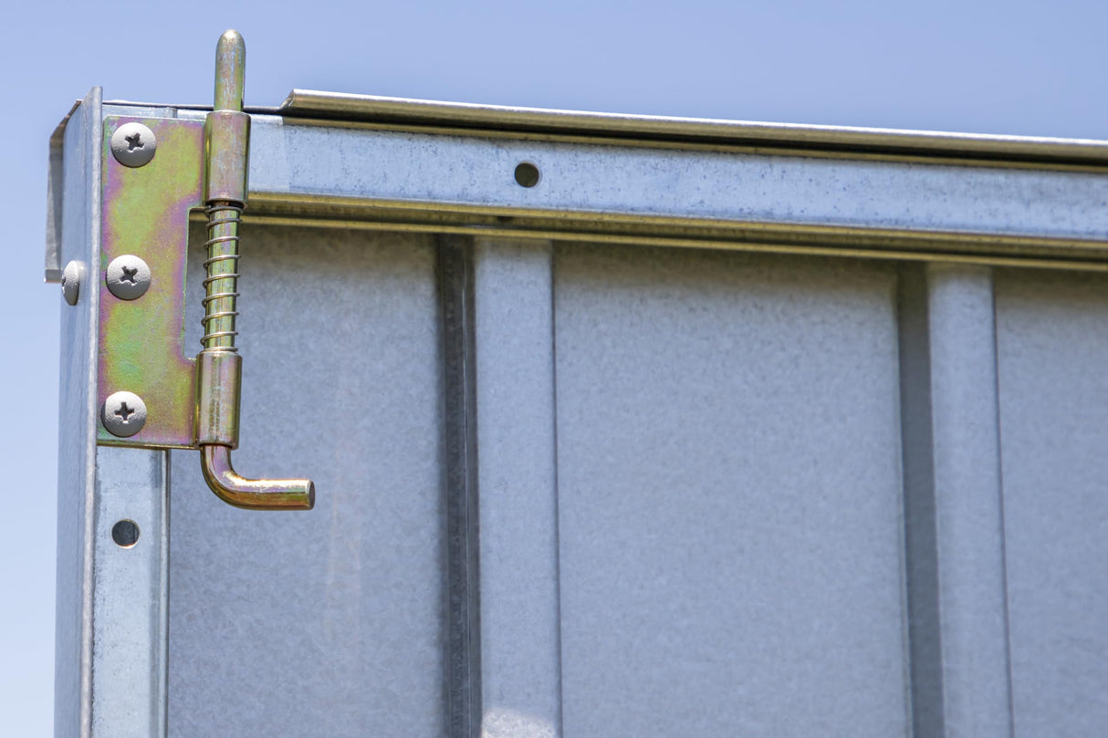 Arrow Shed Elite 6' x 4' Tall Outdoor Steel Storage Shed with High Gable and Lockable Doors Storage Building with Pent Roof, Anthracite Arrow