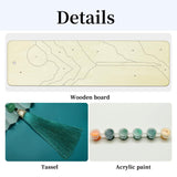 JOOZ Mountain Paint by Numbers Kit for Adults, 4 Pack Wood Bookmarks Paint by Numbers for Book Lovers, DIY Sunset Oil Painting by Number Bookmarks with Tassel for Gift 7x2 Inch JOOZ