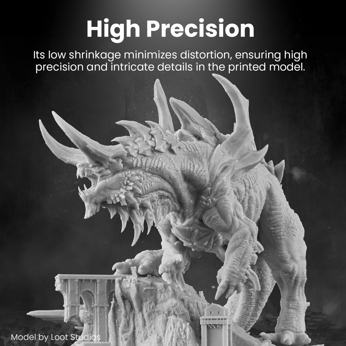 Boxed HD ABS-Like Resin Hard Tough 3D Printer Resin Photopolymer UV Curing 3D Resin Liquid with High Precision Suit for GK3 Ultra SLA/LCD/DLP Printing Functional Mechanical Print HD Light Gray 3.6KG Uniformation