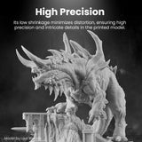 Boxed HD ABS-Like Resin Hard Tough 3D Printer Resin Photopolymer UV Curing 3D Resin Liquid with High Precision Suit for GK3 Ultra SLA/LCD/DLP Printing Functional Mechanical Print HD Light Gray 3.6KG Uniformation