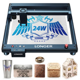 24W Laser Engraver, 24000mW Output Laser Cutter Machine, High Accuracy Laser Engraving Machine for Personalized Gifts, Wood and Metal, Acrylic,Paper, Glass,and Leather, Laser Class ii ALLADINBOX