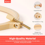 XEmbro 6 Pieces Embroidery Hoop 3.6 to 10.7 inches Plastic Cross Stitch Hoop with 16PCS Needles, Small Embroidery Hoops for Embroidery, Cross Stitch, Craft Sewing, and Decoration Ornaments XEmbro