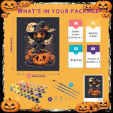 cviokrdu Halloween Paint by Numbers Kit for Adults - Halloween Adult Paint by Number Kits Without Frame, DIY Oil Painting for Gift Home Wall Decor (16x20inch) cviokrdu