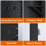 Wall Gun Safes for Home with Digital Keypad, Quick-Access Rifle Fits Between Studs, Hidden In-Wall Safe Cabinet with Removable Shelf & Adjustable Rack for 2-3 Rifles, Solid Steel Construction WEALTHOUSE