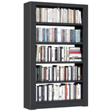 OSEILLC 69" Tall Heavy-Duty Bookshelf, 5-Tier Metal Bookshelf with Adjustable Shelves, Open Shelf Bookcase, Tall Bookshelves for Home Office, Library, Bedroom, Including Book Stopper OSEILLC