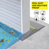 VUAOHIY Universal Garage Door Bottom Threshold Seal Rubber Strip with Adhesives, DIY Weatherproof Weather Stripping Replacement (16FT, Gray) VUAOHIY