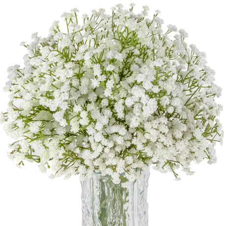 Sukh 10PCS Baby Breath Artificial Flowers Fake Babys Breath Gypsophila Flowers Bulk Realistic Artificial Flowers Bouquet Flores Artificiales para Decoracion for Wedding Party Home Decoration Sukh