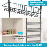ElegantArray 8-Tier Pantry Door Oragnizer, Over The Door Pantry Organizer Rack and Storage, Hanging Spice Rack Shelves Door, Home Office Laundry Room Bathroom & Kitchen Organization Essentials Metal ElegantArray