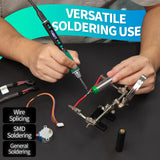 YIHUA 928D-IV Soldering Iron Pen Kit DC 65W Support PD QC, Type C Portable Soldering Station with 3 Tips, Solder Wire, Protective Cap YIHUA