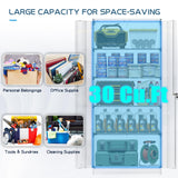 Maemttes 72" Metal Storage Cabinet with Doors and Shelves, Tall Garage Cabinets Lockable File Cabinet, Heavy-Duty Locker Cabinet Tool Cabinets for Garage, Office, Home, Kitchen (Black) Maemttes