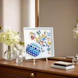 Zioyihan DIY Vase Mosaic Painting Kit, DIY Mosaic Arts and Craft Kits with Vase Mosaic Accessories, Handmade Sticker Painting Gem Art Kit for Adults Room or Home Decor Zioyihan