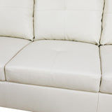 NicBex MZX-Niki-SF-00063-LWJ Sofas & Couches, Left Chaise, White-Faux Leather NicBex