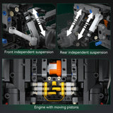 CaDA C63006W 1:10 Scale RUF GT RC Car Kit - DIY Assembly Building Blocks Set and STEM Educational Toy for Kids & Adults (8+ Years)⁠⁣ CaDA