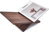 Honygebia Solid Wood Book Stands - Cross Frame Walnut Wooden Book Holder, Open Bookstand for Display and Reading, Suitable for Art, Bible, Cookbook, Easel, Magazine, Textbooks Honygebia