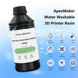 ApexMaker Water Washable Resin 1000g, High Precision, Low Odor, Quick Curing Photopolymer Resin, 395-405nm UV Curing 3D Printing Liquid Photopolymer Resin for LCD DLP SLA 3D Printers ApexMaker