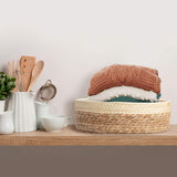 Round Rattan Baskets Set for Organizing Wicker Storage Basket for Fruit, Bread Serving Decorative Gift Baskets Empty, Countertop Baskets for Pantry and Bathroom Unistyle