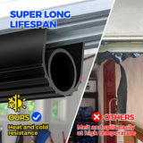 Holikme Garage Door Seals Bottom Rubber, Flexible Rubber Garage Door Seal, Garage Door Weather Stripping Kit Seal Strip Replacement, 5/16 Inch T-End, 4 1/8 Inch Width (17Ft, Black) Holikme