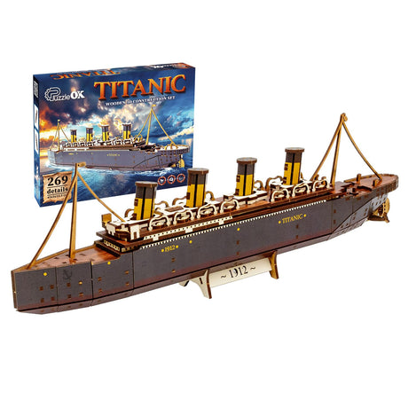 3D Wooden Puzzles – Ship Model Building Kits - Adult Building Sets – 3D Puzzles Adults – 15+ Years Wood Building Kits ALEXES