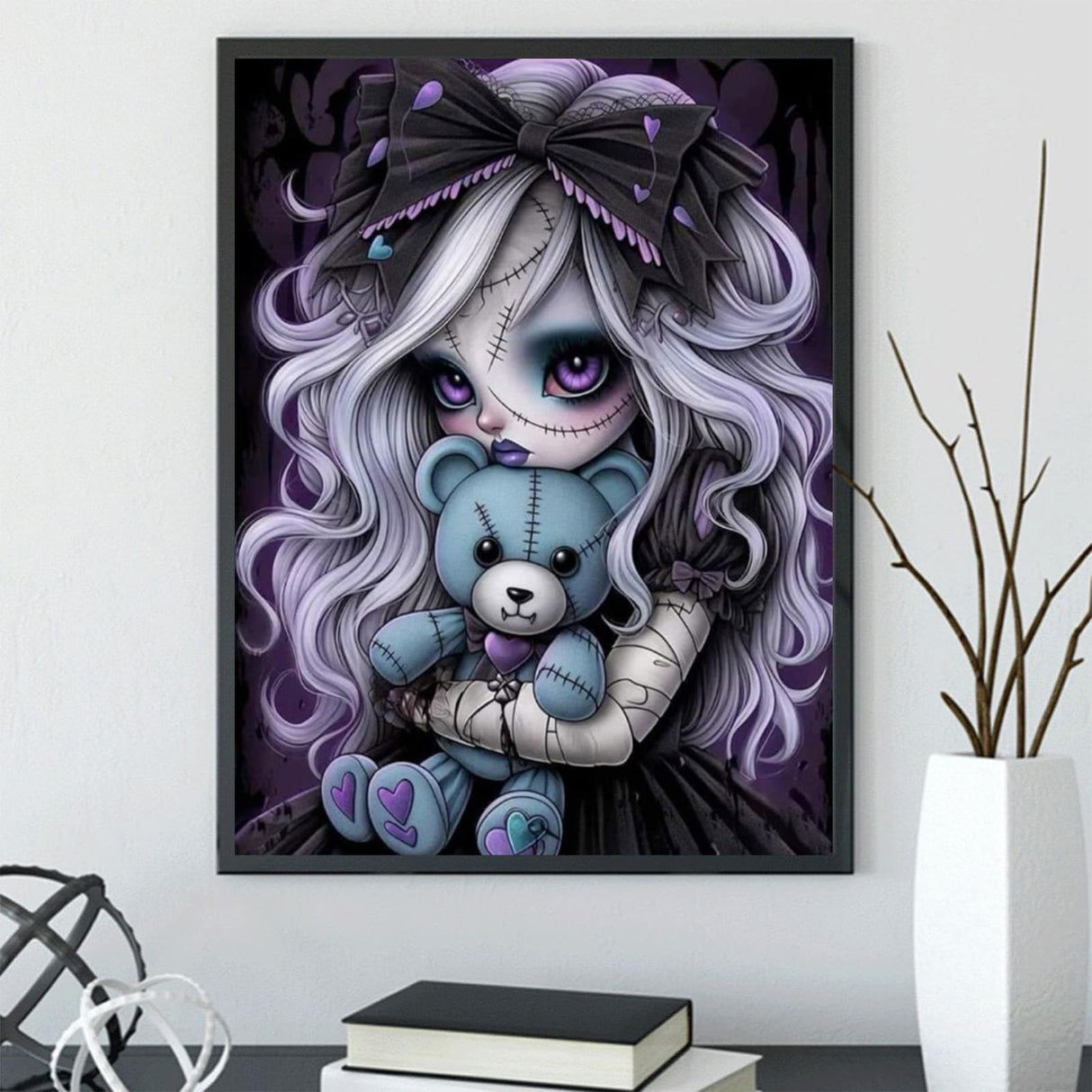 ZEECQING 5D Diamond Art Painting Kits for Adults Gothic, Diamond Art Kits for Beginners,DIY Full Drill Paint by Numbers for Wall Decoration 12x16inch/30x40cm ZEECQING