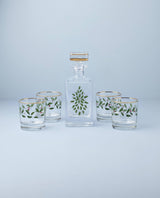 Lenox 896709 Holiday 5-Piece Decanter & Whiskey Glass Set, Christmas Dinnerware, Hosting Lenox