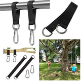SquEqu 2 Pack Tree Swing Straps Hanging Kit 50cm 400lbs Heavy Duty Belt with Safer Lock Snap Hook Clip Carabiner Connector for Hammock Punching Bag Swings Chair Seat Gym Bar Handle Cable Outdoor SquEqu