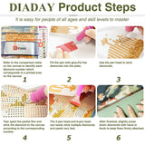 DIADAY Two Hummingbirds Diamond Art Kits for Adults, Birds Diamond Painting Kits for Adults, 5D Full Drill Round Diamond Art, DIY Gem Craft Arts Home Wall Decor Gift 12 x 12 Inches DIADAY