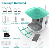 DELOTA Bird Feeder with Camera, Smart Bird Feeder Camera with Ai dentify Bird Species, Auto Video Bird Feeder Camera Live Motion Activated, Bird Feeder with Camera for Outdoor (Green) DELOTA