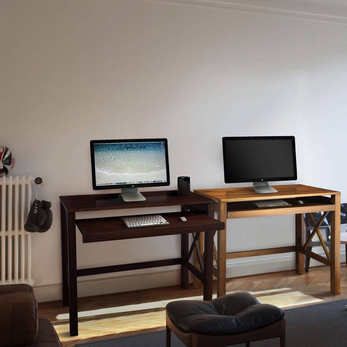 Casual Home Montego Folding Desk with Pull-Out Tray-Espresso Casual Home