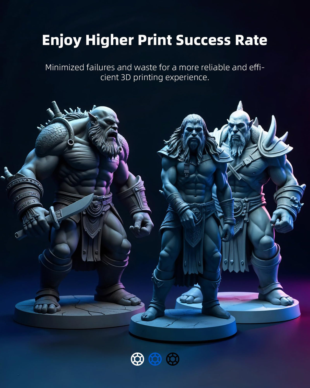 Inslogic 3D Printer Resin, Standard Pro Resin 405nm UV-Curing 3D Resin for LCD/DLP/SLA 3D Printing, High Precision & Low Shrinkage & Fast Curing (Dark Gray, 1kg) Inslogic