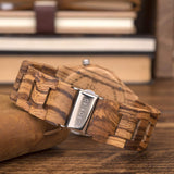 BOBO BIRD Mens Unique Engrave Wood Watches Luxury Stylish Watch Wood Strap with Bamboo Wooden Box BOBO BIRD