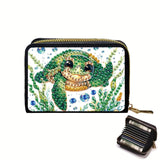 JISHSHAY Diamond Painting Credit Card Holder Sea Turtle Diamond Art Credit Card Wallet Sea Turtle Gem Art Wallet Gem Painting Coin Purse Mosaic Kits for Adults Billfold Animal Embroidery Kit Billfold JISHSHAY