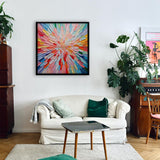 Hard Impossible Puzzles for Adults 1000 Piece, Gradient Rainbow Puzzle Flower, Colorful Challenging Difficult Jigsaw Puzzles Painting PICKFORU